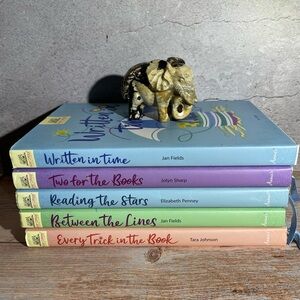 Annies Rose Cottage Book Club Mysteries Romance Hardcover Books Lot of 5